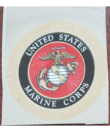 Two United States Marine Corp 1-7/8&quot; Metallic Gold Seal Emblem Stickers,... - £4.70 GBP