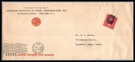 1930 US Cover - American Institute Steel Construction, New York, NY C26 - £2.36 GBP