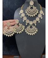 Indian Gold Plated Bollywood Kundan Bridal Necklace Earrings Tika Jewelr... - $49.99