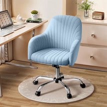 Warmiehomy Velvet Desk Chair For Home Office, Adjustable, Up Room, Light... - £142.09 GBP