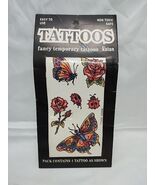 Vintage Kalan Temporary Tattoos Butterfly Ladybug Rose - $152.43 MXN