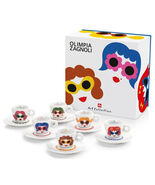 ILLY ART COLLECTION Coffee Set Olimpia Zagnoli - 6 Espresso + 6 Saucers - $389.95
