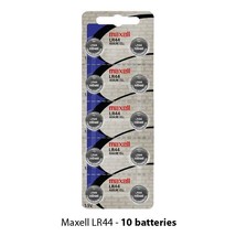 Maxell LR44 Alkaline 1.5 Volt Battery Hologram (10 Batteries) L1154 AG13 A76 - £9.82 GBP