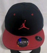 Air Jordan Black/Red Jumpman Fitted Hat (7 1/8) - Stickers &amp; Hologram! - £40.93 GBP