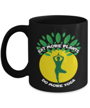Coffee Mug Funny Eat More Plants Do More Yoga Vegan Veganism Workout  - £15.77 GBP