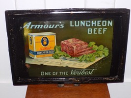 Vintage Armour’s Luncheon Beef  One of the Veribest Metal Framed Sign - $1,738.80 MXN