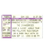 The Cranberries Concert Ticket Stub September 12 1999 Denver Colorado - £32.64 GBP