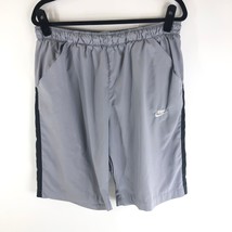 Nike Mens Swim Trunks Mesh Lined Pockets Drawstring Gray L - £7.62 GBP
