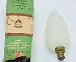 Vintage British Elettrico Lampade Ltd Contorto Oliva Lampadina W/ Orig S... - $55.73