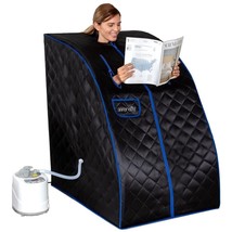 Serenelife Portable Steam Sauna- One Person Sauna for Detox & Weight Loss -Black - £180.07 GBP