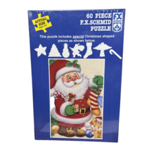 FX Schmid Puzzle Christmas Santa 60 Piece Santa Is Here New Sealed - $20.00