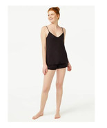 Joyspun Women's Knit Camisole and Shorts Sleep Set, 2-Piece, Black Plus Size 2X - $28.99