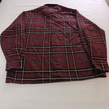Backpacker Outdoors Men's Burgundy Acrylic Plaid Shirt Long Sleeve Size Large image 2