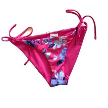 New Lands’ End floral Pink Bikini String Side Tie Bottoms Women Sz Small - £13.18 GBP