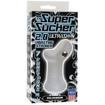 The Super Sucker 2.0 - ULTRASKYN Vibrating Stroker - Clear - £30.77 GBP