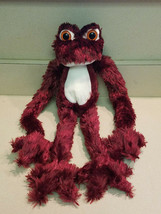 Goffa Burgundy Hanging Frog Plush Toy 19&quot; Stuffed Animal (NEW) - £15.69 GBP