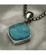 .925 Sterling Silver and SW Turquoise Pendant - $249.73 CAD