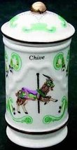 Lenox Porcelain Carousel Spice Jar - Chive - $23.50