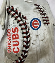 Vintage Liquid Blue T Shirt Chicago Cubs Team Logo Large MLB Baseball - £19.65 GBP