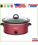 Compact and Stylish 3-Quart Slow Cooker with Touch Control | Red Enamel ... - $104.89 CAD