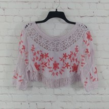 Oliver by Escio Peasant Top Womens XL Crochet Embroidered Boho Festival ... - £19.92 GBP