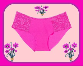 XXL  Hot Pink Bali Orchid w Lace NO SHOW Smooth Victorias Secret Hiphugg... - £8.78 GBP