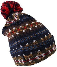 Staple Pigeon Beacon Beanie 1510X2988 Navy Pom Ball Knit Ski Skull Cap Hat - £15.35 GBP