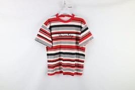 Vintage 90s Union Bay Mens Small Striped Spell Out Short Sleeve T-Shirt USA - £30.52 GBP