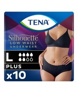 TENA Silhouette Incontinence Pants Plus Low Waist Black Large x 10 - $18.57 CAD