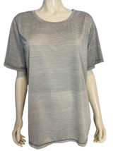 LuLaRoe Rise Women&#39;s Short Sleeve Top 2XL Gray - £11.08 GBP