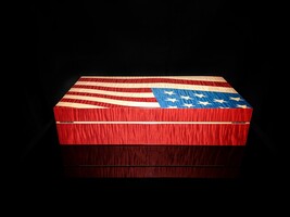 Elie Bleu Stars & Stripes  Humidor 110 Count NIB Made in France No 100 image 8