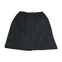 Michele A-Line Skirt Women&#39;s 16 Black Lined Back Button Preppy Modern Mi... - $22.24