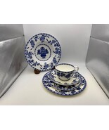 Minton Fine Bone China BLUE DELFT 5 Piece Lot - Plates, Bowl, Cup &amp; Saucer - $2,410.85 MXN