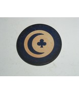 Vintage Poker Chip Moon Club Early 1900&#39;s Clay or Clay Composite Bakelite? - $224.27 MXN