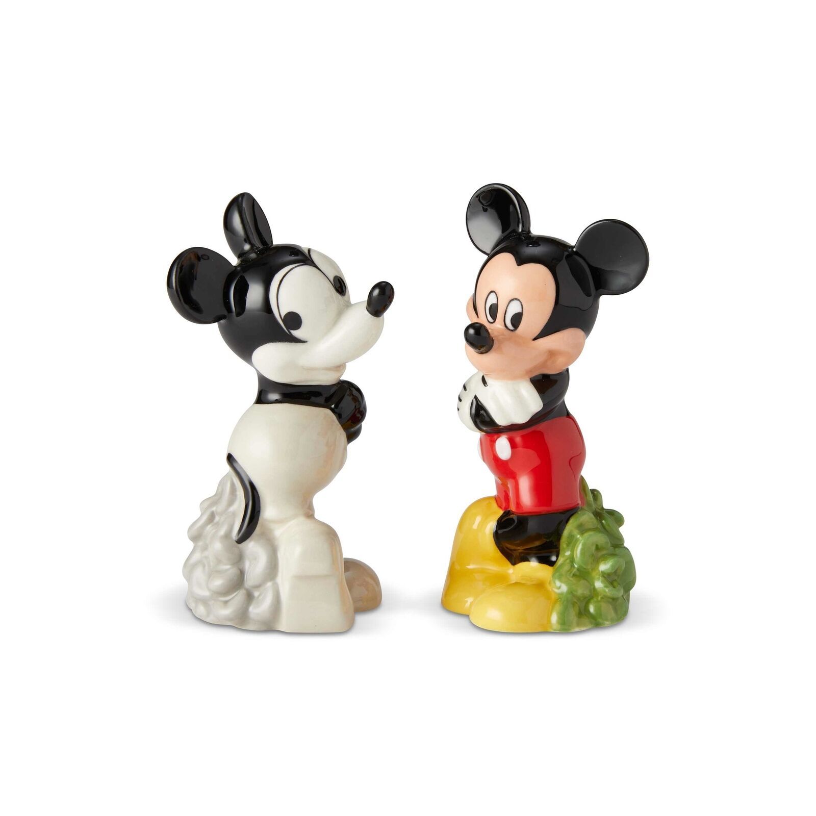 Enesco Disney Ceramics Mickey Then and Now Salt & Pepper New with Box - $10.93