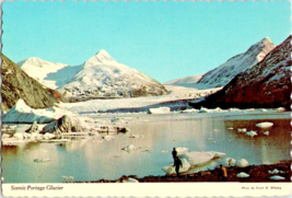 Postcard Alaska Scenic Portage Glacier Visited in Summer  Months 6 x 4 Ins. - £3.89 GBP