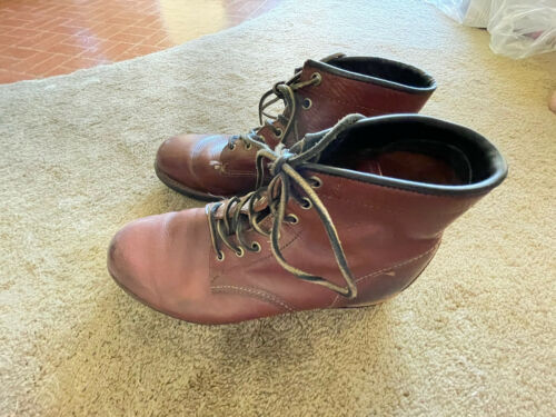 Primary image for VINTAGE FRYE BROWN LEATHER BOOTS size 9