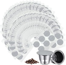 204 Pcs Espresso Coffee Capsules Foil Seals Aluminum Espresso Lids Aluminum Foil - £16.57 GBP