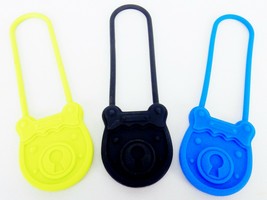 Silicone Luggage Tag, Antique Padlock Shape, Long Hasp, Color Choices, #UQ1106 - £4.75 GBP