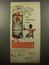 1950 Dubonnet Aperitif Ad - art by Paul Rand - Versatile! in cocktails - £14.61 GBP