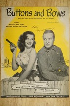 Vintage Piano Sheet Music Paleface Buttons and Bows Bob Hope Jane Russel... - $10.88