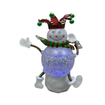 Department 56 Snowman Christmas Snow Glitter Glows In Box Lights Up - $24.12