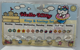 Hello Kitty Vintage Rings and Earrings 30th Anniversary Set Sanrio 2004 - £14.68 GBP