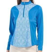 NWT Ladies Bermuda Sands Peacock Blue Nola Long Sleeve Golf Shirt M L XXL UPF 50 - £34.57 GBP
