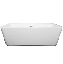 69 in Bathtub in White with Polished Chrome Drain and Overflow Trim - $939.51