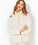 Lilly Pulitzer Women&#39;s Wallen Sherpa 1/2 Zip Jacket Shirt Medium - $3,321.21 MXN