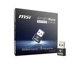 MSI AX1800 WiFi 6 Dual-Band USB Adapter - WLAN up to 1800 Mbps (5GHz, 2.4GHz Wir - $62.90+