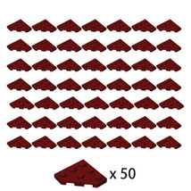 2450 Wedge Plate 3x3 Cut Corner Building Pieces 50x Dark Red 100% Compatible - £7.17 GBP