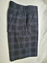 OP Men&#39;s Size 28 Casual Shorts Black Plaid Preowned - £19.59 GBP