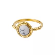Luxury White Gold Filled Oval Opals Rings For Women White/Blue/Fire Opal... - £20.37 GBP